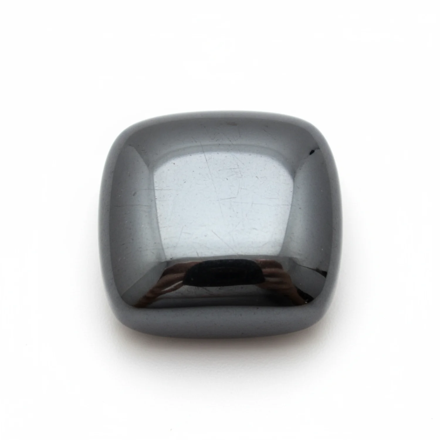 Hematite (Gunmetal) 1PC Tiny 6x6 MM Cushion Cabochon Gray Natural semi Precious Loose Gemstone - Image 2