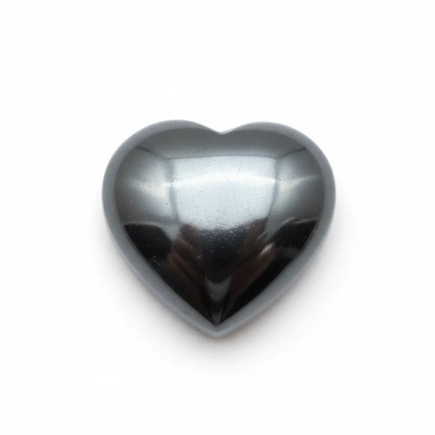 Hematite (Gunmetal) 1PC Tiny 6x6 MM Heart Cabochon Gray Luster semi Precious Loose Gemstones - Image 2