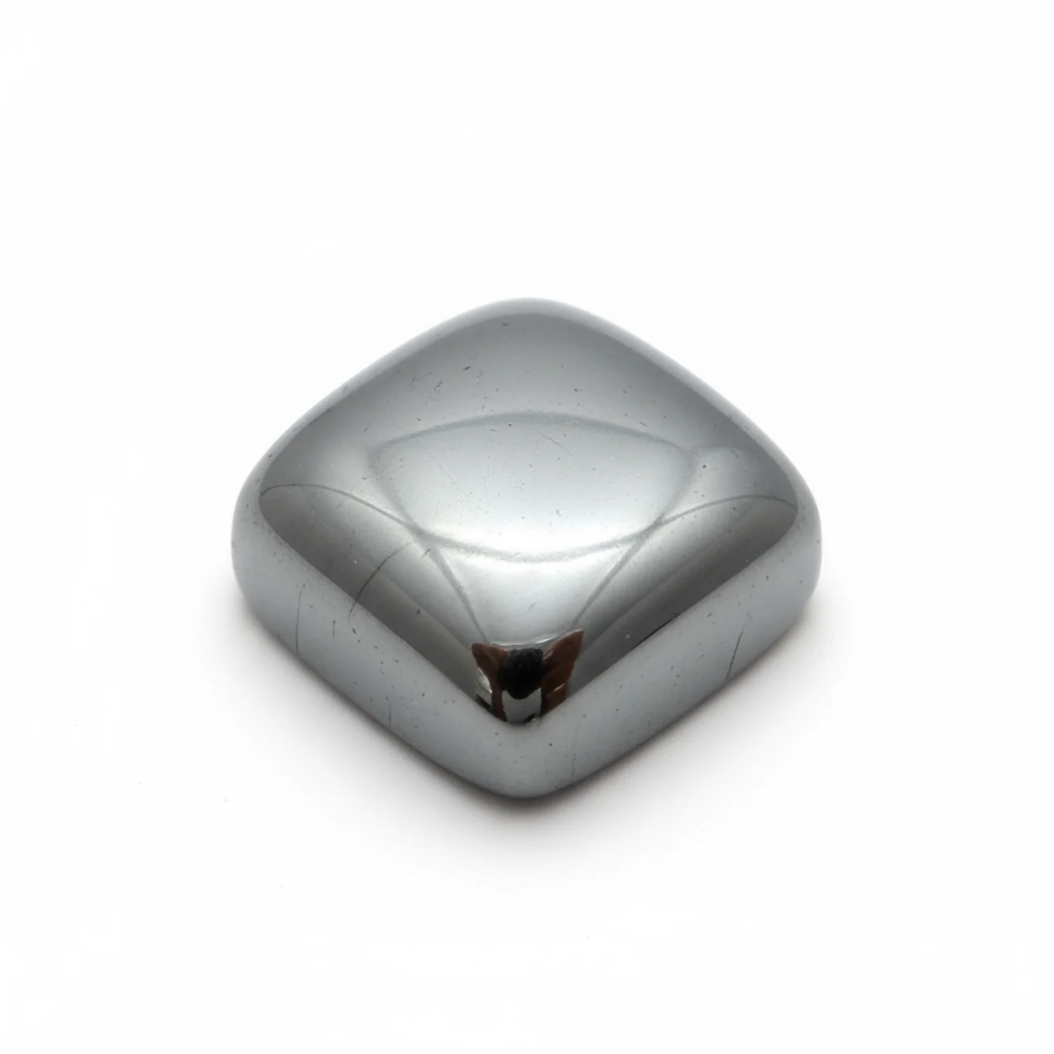 Hematite (Gunmetal) 1PC Tiny 6x6 MM Square Cabochon Gray Brilliant semi Precious Loose Gems