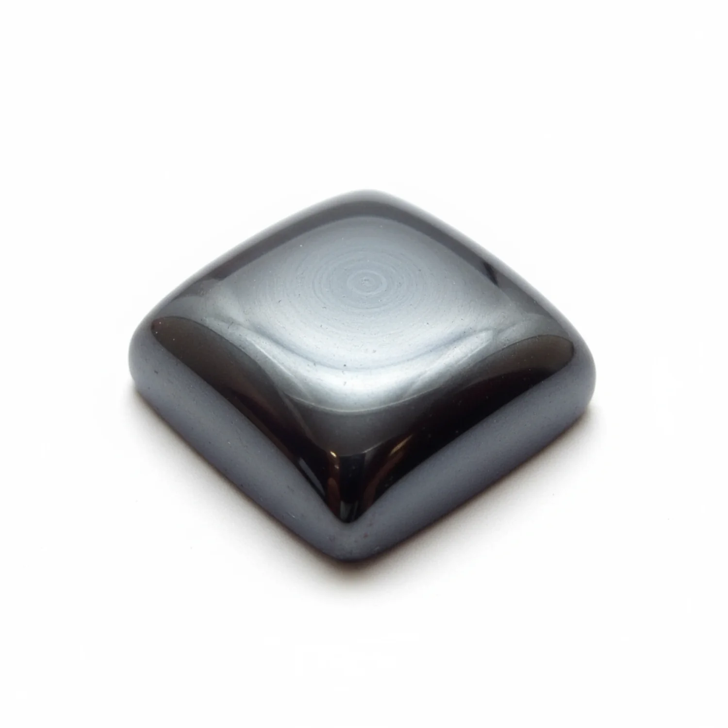 Hematite (Gunmetal) 1PC Tiny 6x6 MM Square Cabochon Gray Brilliant semi Precious Loose Gems - Image 2