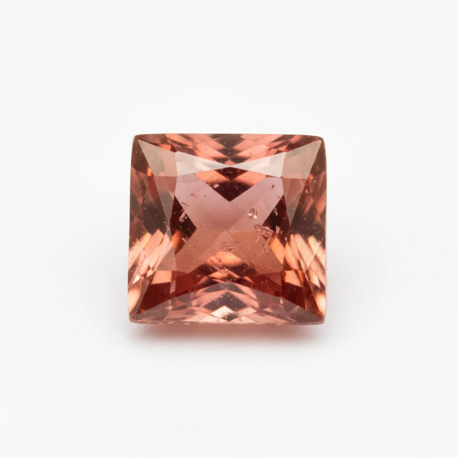 Hessonite Garnet (Gomed) 10PC Tiny 4x4 MM Square Faceted Red Brilliant Precious Loose Gemstones