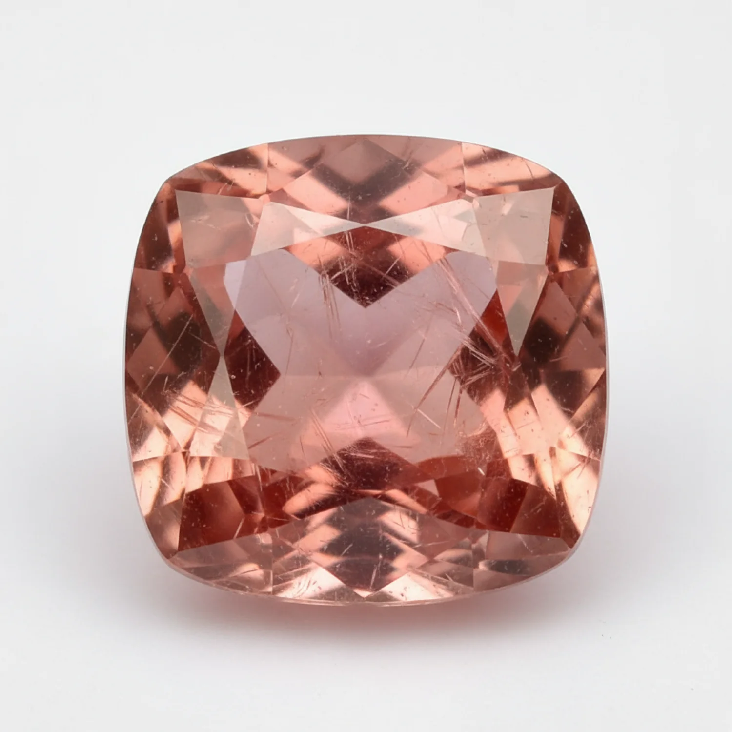 Hessonite Garnet (Gomed) 1PC Chunky 15x15 MM Cushion Faceted Red Superior Precious Loose Gemstone - Image 2