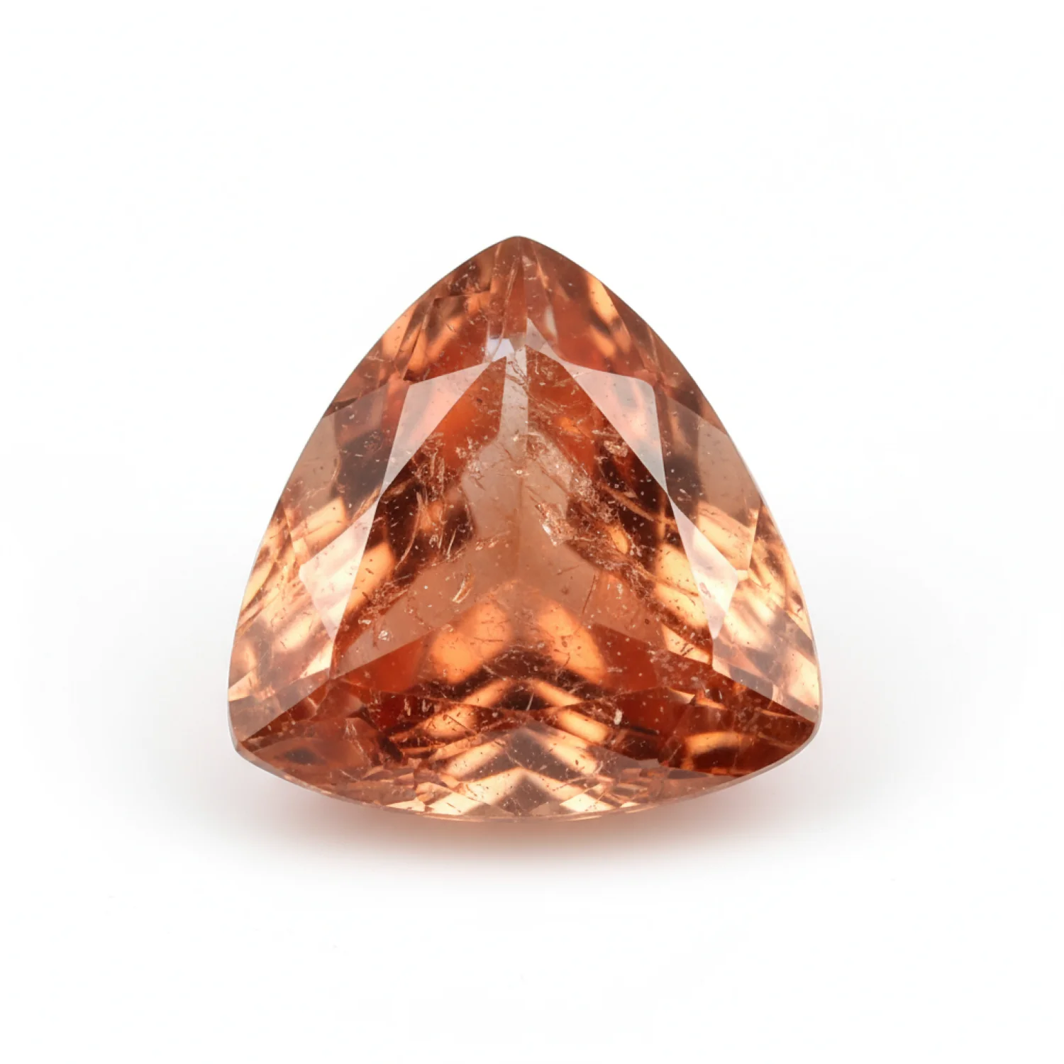 Hessonite Garnet (Gomed) 1PC Large 10x10 MM Triangle Faceted Red Shine Precious Loose Gems - Image 2