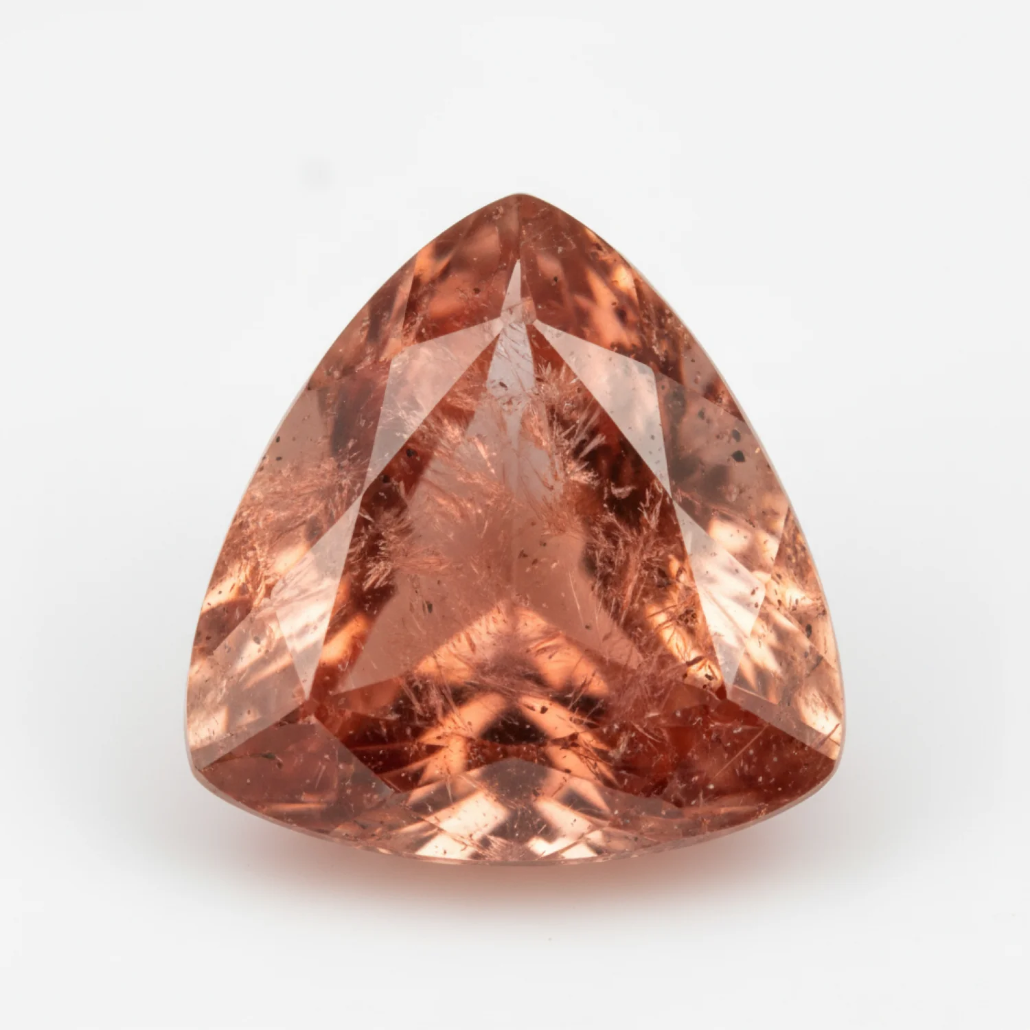 Hessonite Garnet (Gomed) 1PC Large 11x11 MM Triangle Faceted Red Fine Precious Loose Gemstone - Image 2