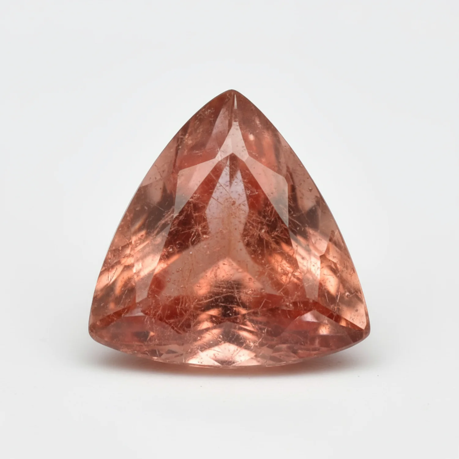 Hessonite Garnet (Gomed) 1PC Large 12x12 MM Triangle Faceted Red High-Quality Precious Loose Gemstones - Image 2