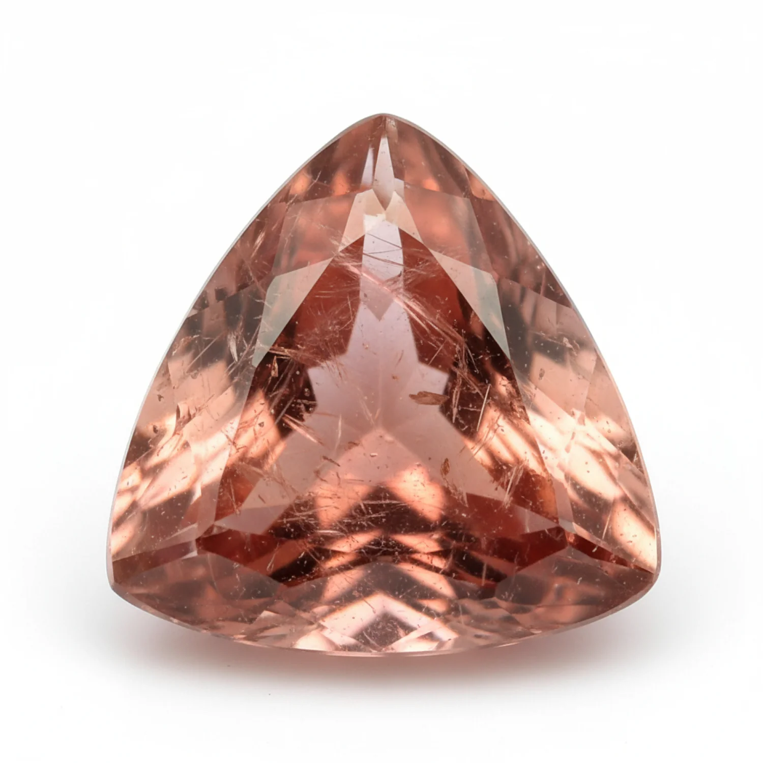 Hessonite Garnet (Gomed) 1PC Medium 9x9 MM Triangle Faceted Red Lustrous Precious Gems