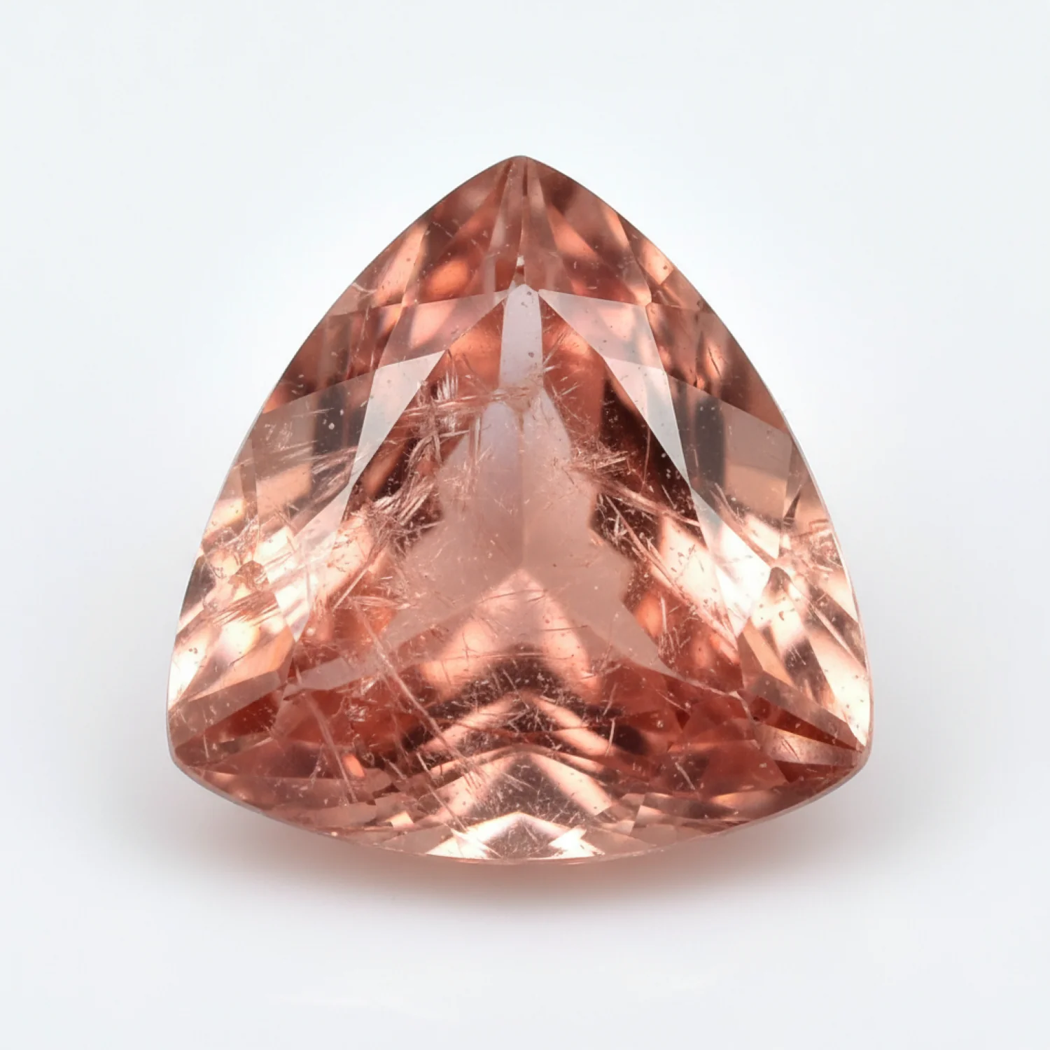 Hessonite Garnet (Gomed) 1PC Tiny 5x5 MM Triangle Faceted Red Sparkling Precious Gems - Image 2