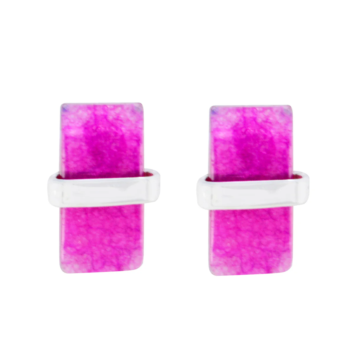 Indian Ruby Latin American Hannah Solitaire Stud Red 925 Sterling Silver Earring