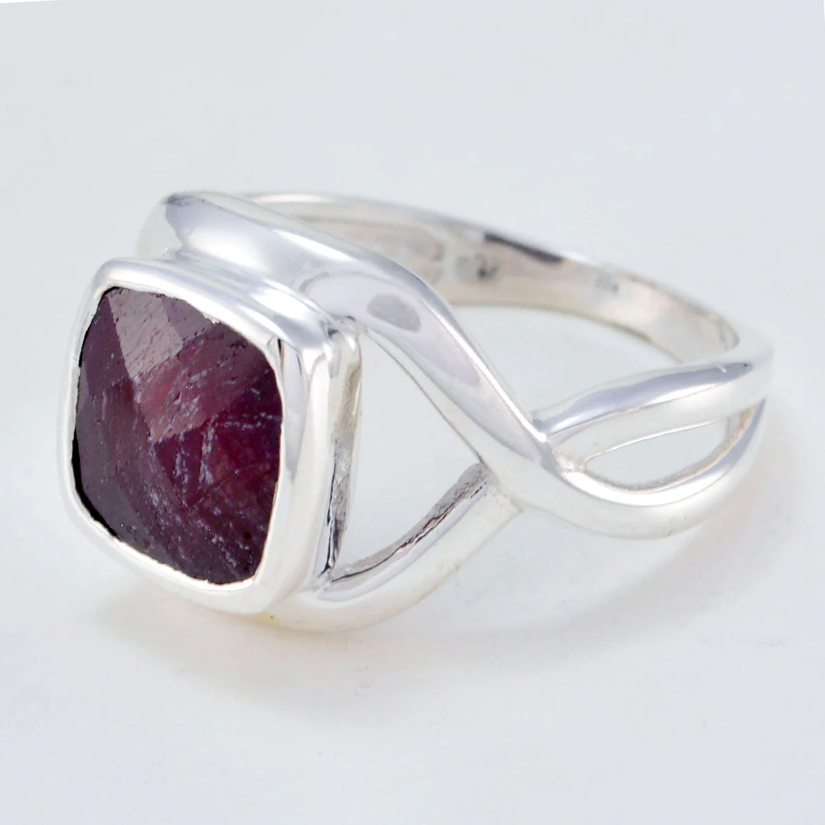Indian Ruby Solitaire African 925 Sterling Silver Red Gemstone Minimal Contemporary Ring Jewelry - Image 3