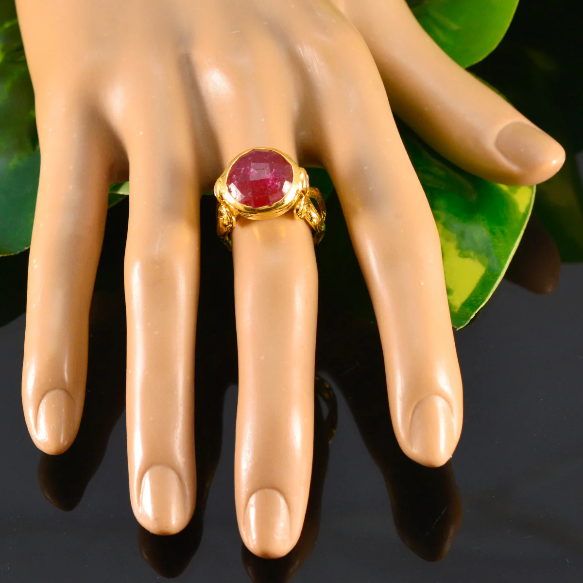Indian Ruby Solitaire American Sterling Silver Red Gemstone Versatile Fairytale Ring Jewelry - Image 4