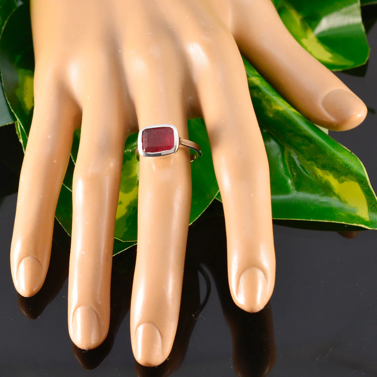Indian Ruby Solitaire Moroccan 925 Sterling Silver Red Gemstone Slim Luxurious Ring Jewellery - Image 5