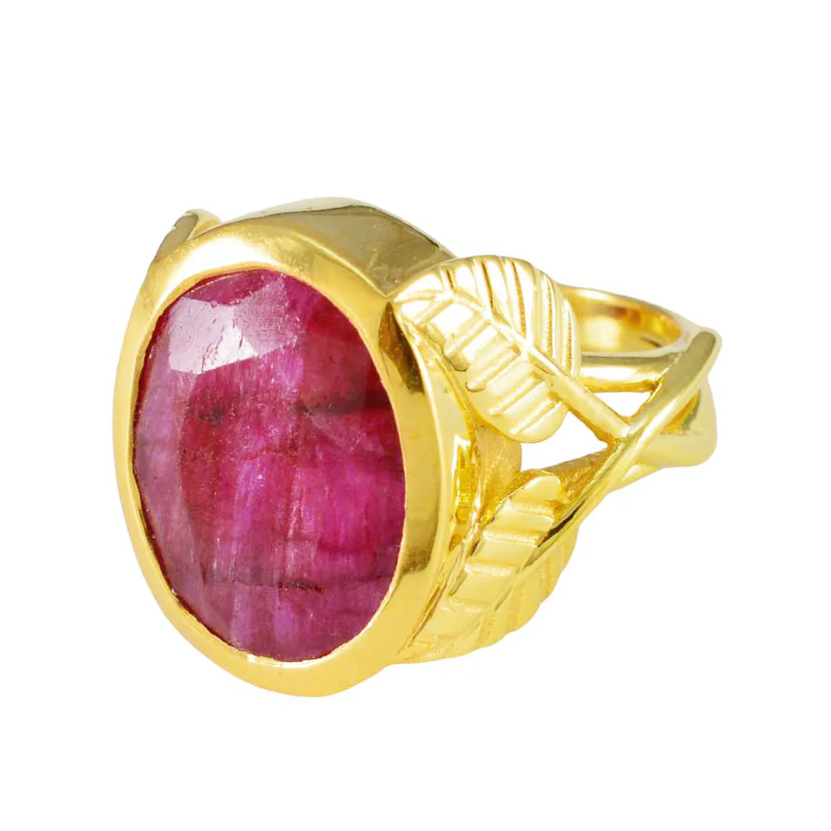 Indian Ruby Solitaire Spanish 925 Silver Red Gemstone Statement Signet Ring Jewelry