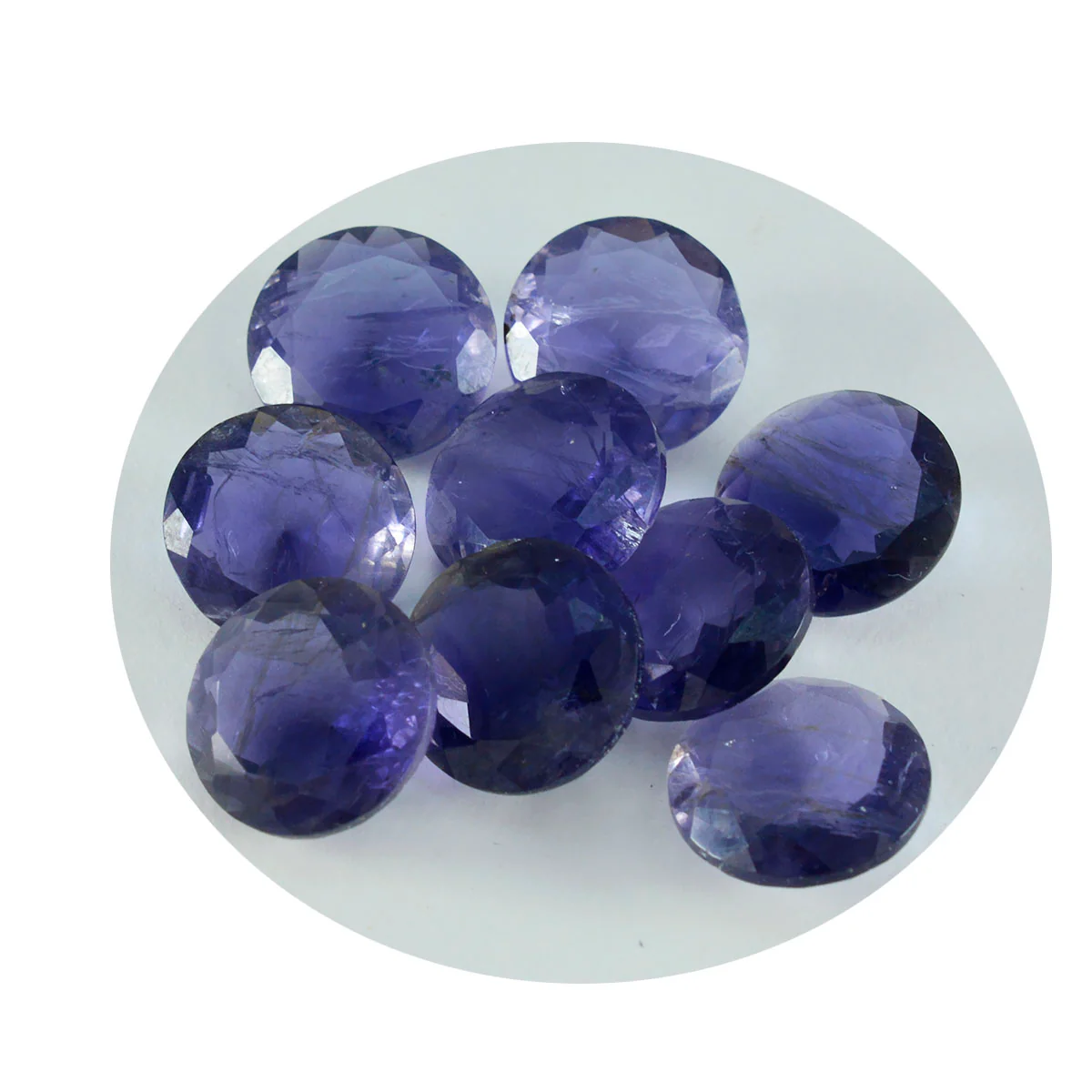 Iolite 10PC Tiny 3x3 MM Round Faceted Blue Fiery Semi Precious Gems - Image 3