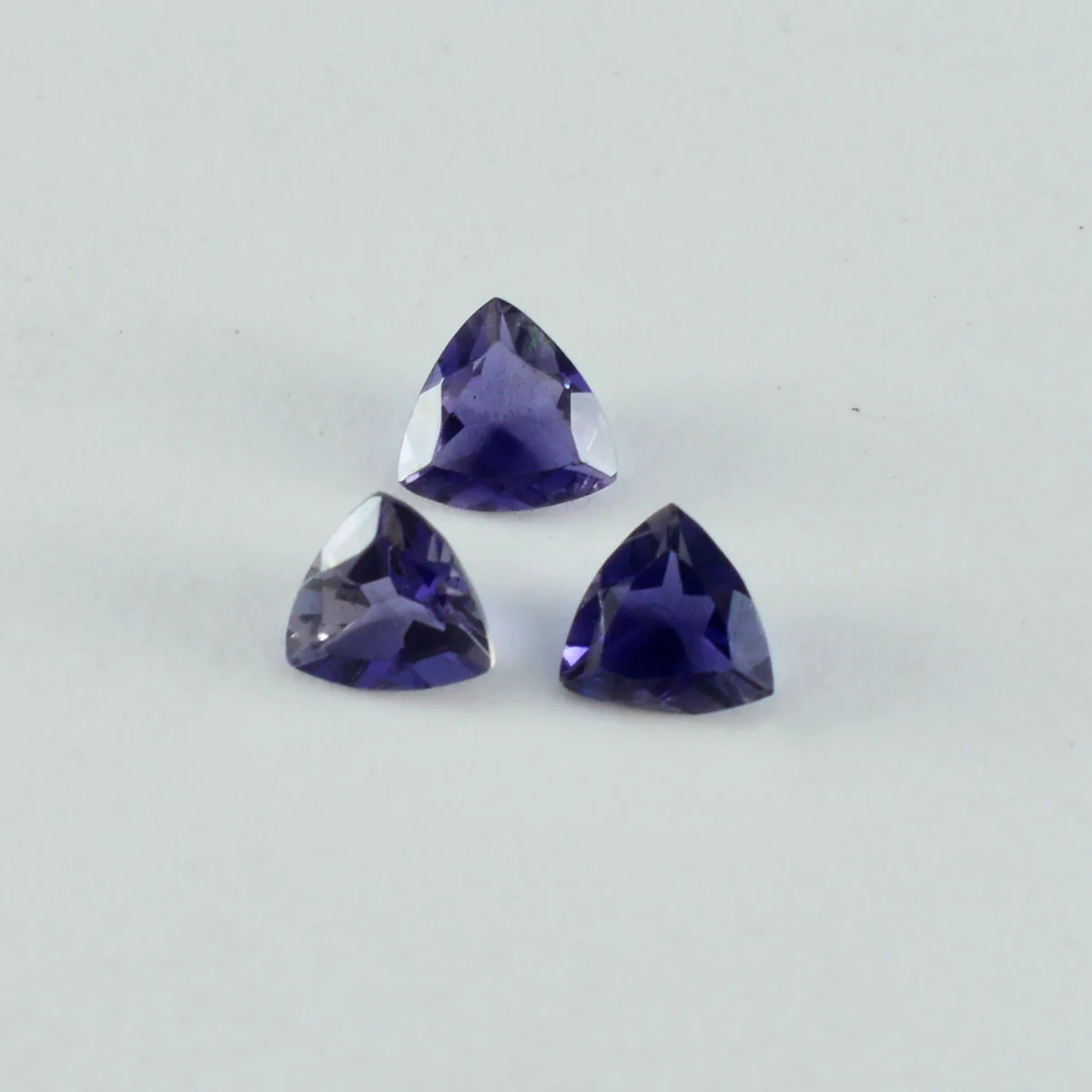 Iolite 10PC Tiny 4x4 MM Triangle Faceted Blue Brilliant Semi Precious Loose Gems - Image 2