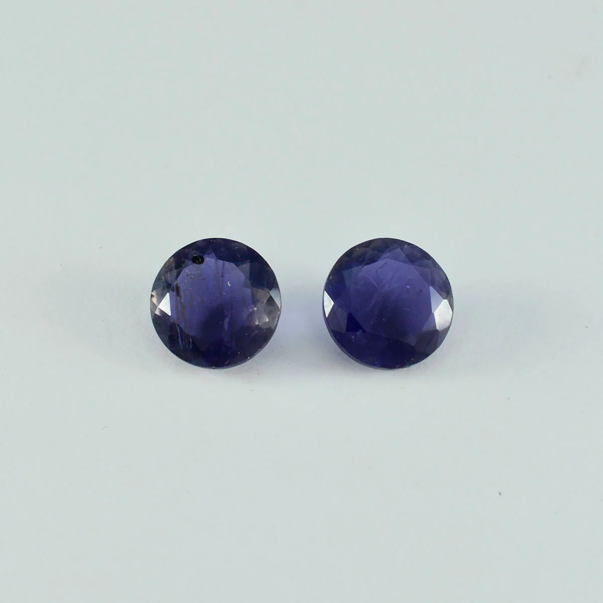 Iolite 1PC Chunky 15x15 MM Round Faceted Blue Superior Semi Precious Gems - Image 2