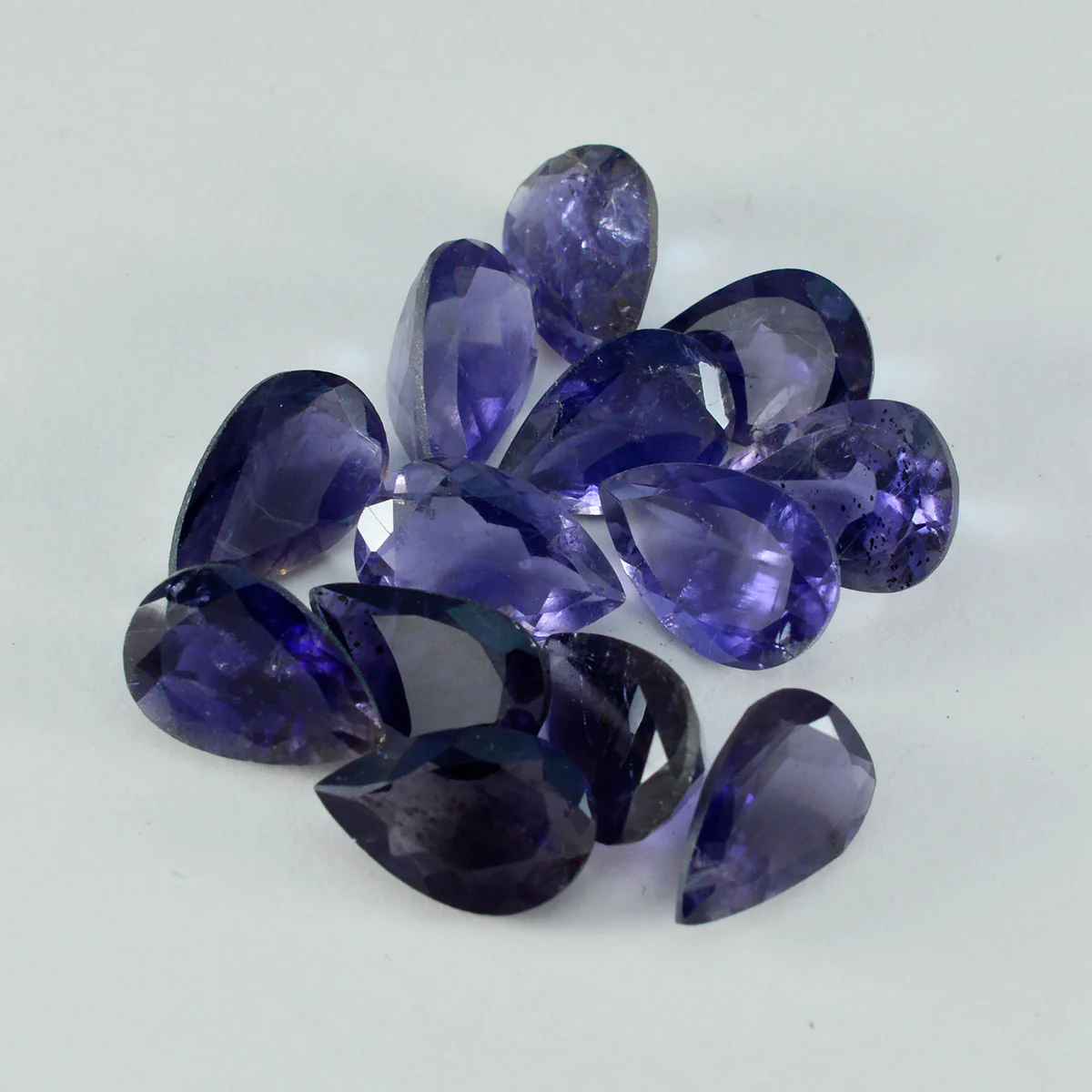 Iolite 1PC Chunky 15x20 MM Pear Faceted Blue Fiery Semi Precious Loose Gemstone