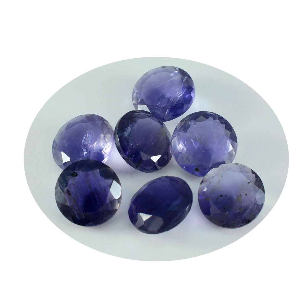 Iolite 1PC Chunky 16x16 MM Round Faceted Blue Pure Semi Precious Loose Gems - Image 3