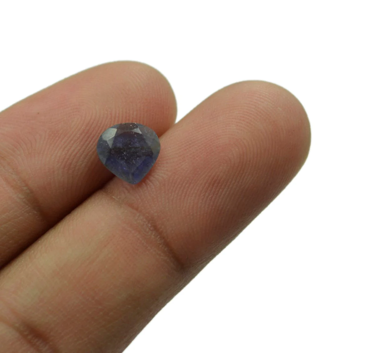 Iolite 1PC Large 10x10 MM Heart Faceted Blue Shine Semi Precious Loose Gemstones - Image 2