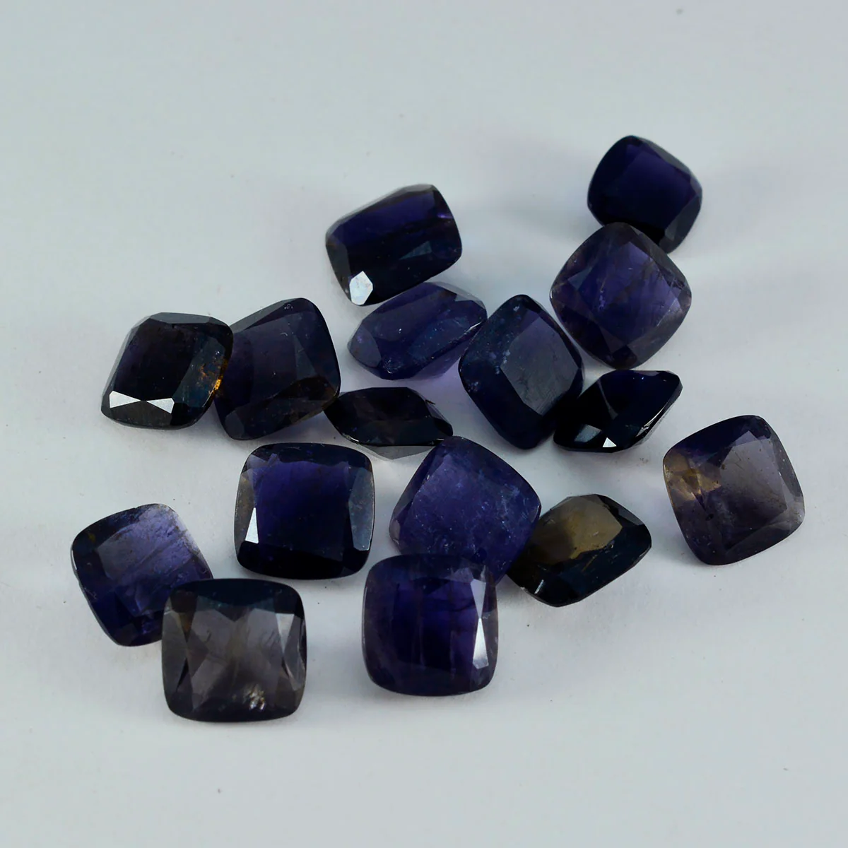 Iolite 1PC Large 10x12 MM Emerald Faceted Blue Lustrous Semi Precious Gems