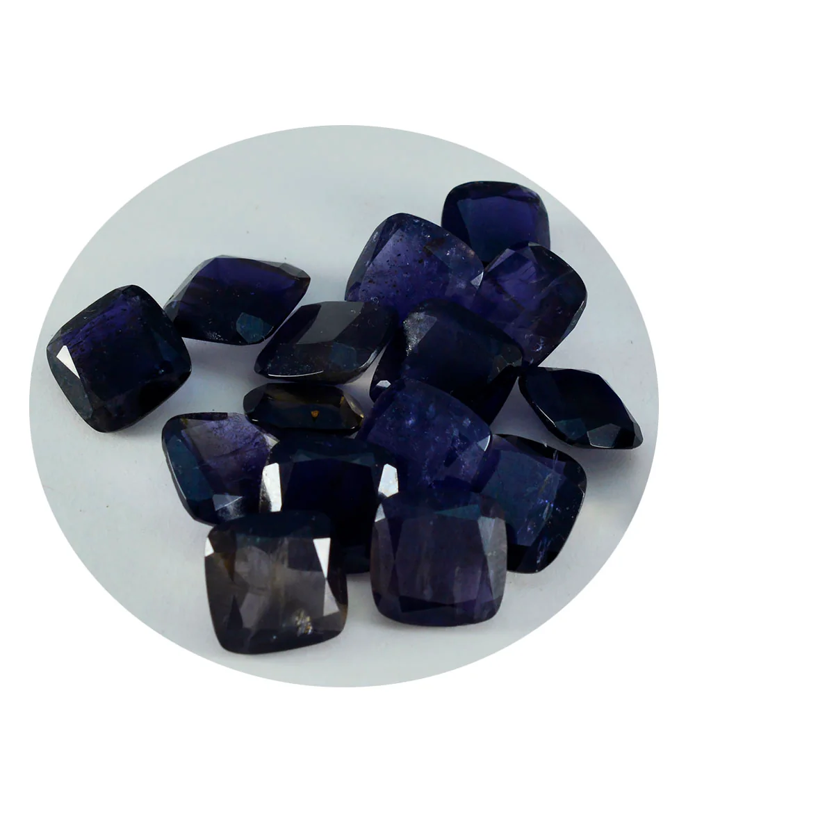Iolite 1PC Large 10x14 MM Emerald Faceted Blue Shine Semi Precious Loose Gems - Image 3