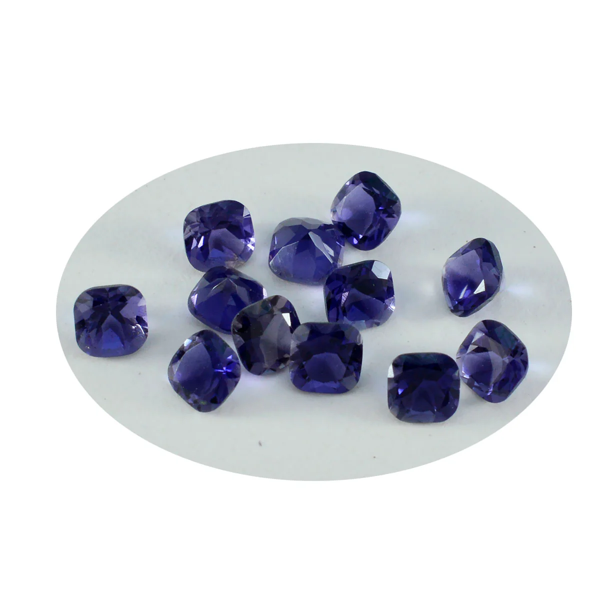 Iolite 1PC Large 8x12 MM Emerald Faceted Blue Luster Semi Precious Loose Gemstones - Image 2