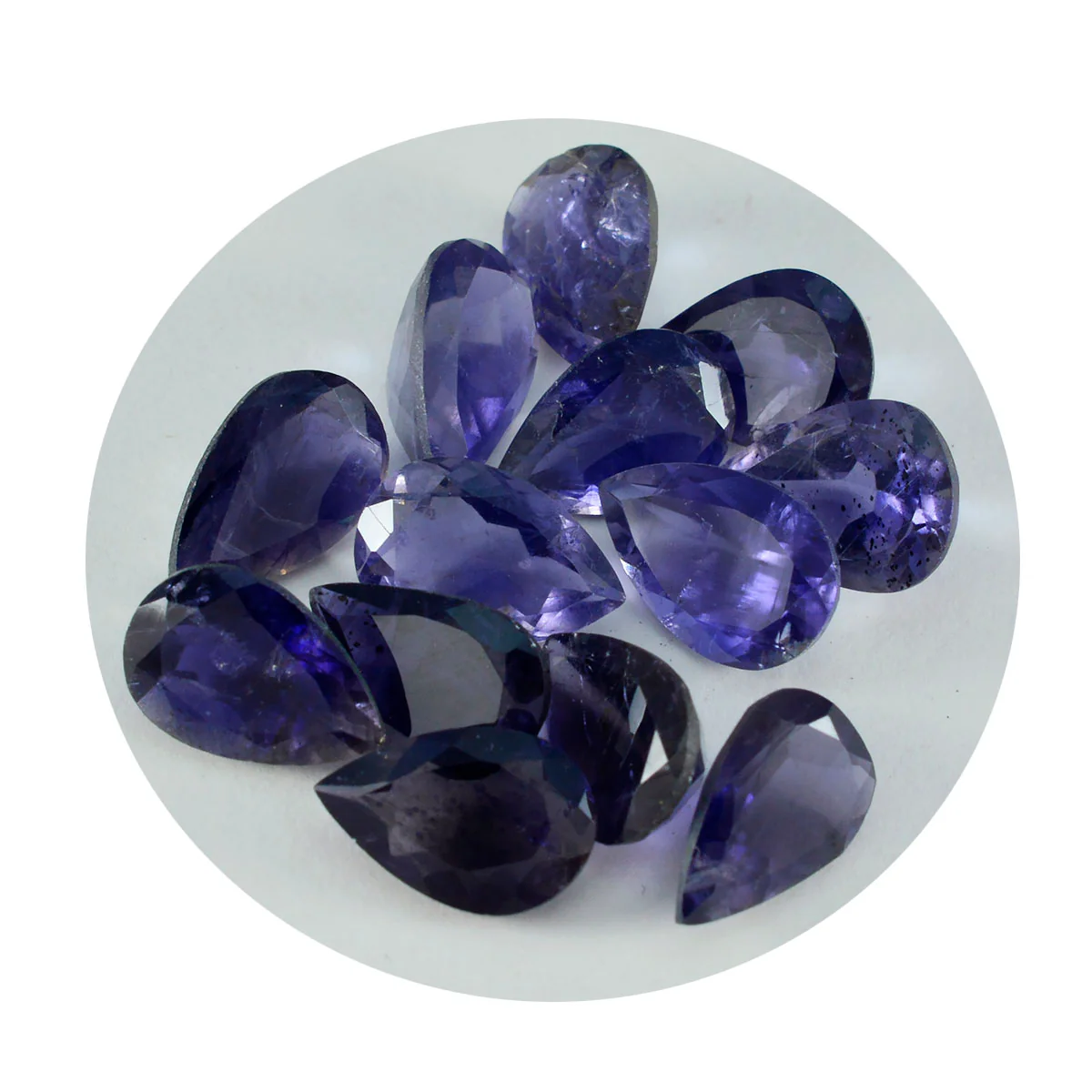 Iolite 1PC Large 9x11 MM Pear Faceted Blue Fine Semi Precious Gems - Image 2