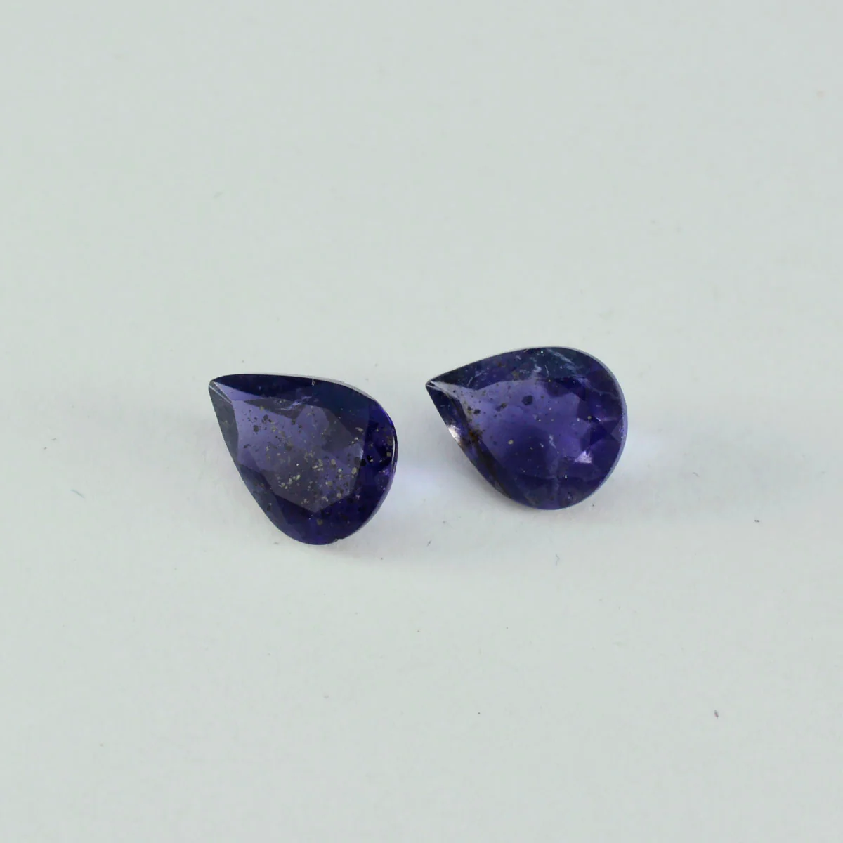 Iolite 1PC Medium 7x10 MM Pear Faceted Blue Lustrous Semi Precious Loose Gemstone