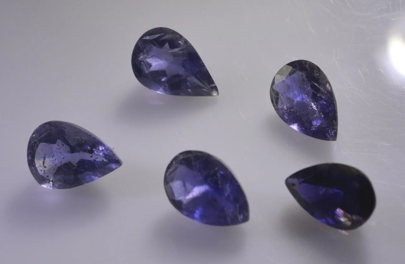 Iolite 1PC Medium 7x10 MM Pear Faceted Blue Lustrous Semi Precious Loose Gemstone - Image 3