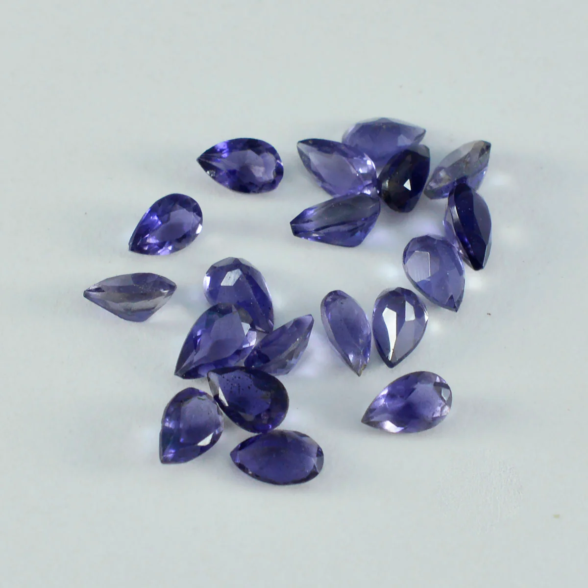 Iolite 1PC Medium 8x10 MM Pear Faceted Blue Shine Semi Precious Loose Gemstones - Image 2