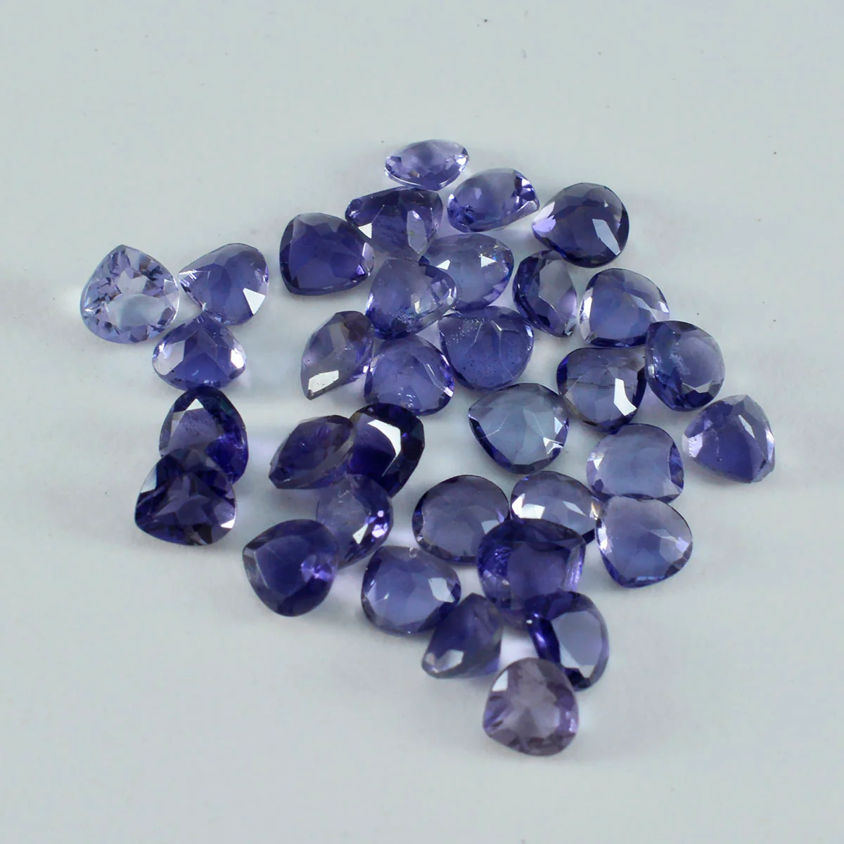 Iolite 1PC Medium 9x9 MM Heart Faceted Blue Lustrous Semi Precious Loose Gemstone - Image 2