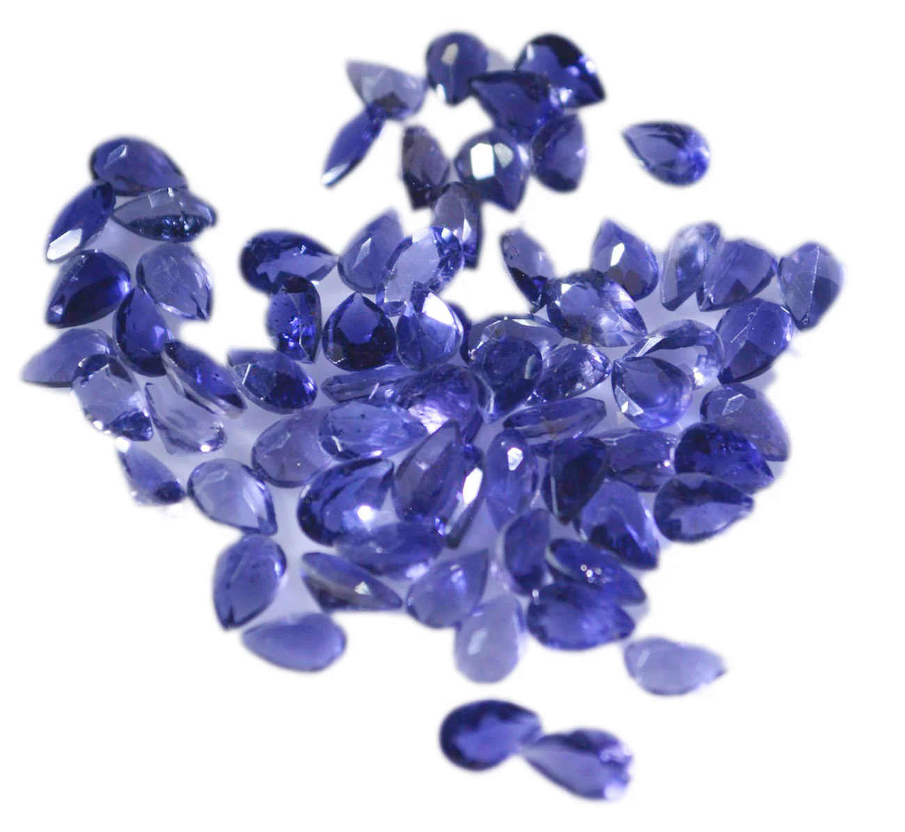 Iolite 1PC Tiny 4x6 MM Pear Faceted Blue Brilliant Semi Precious Loose Gems - Image 3