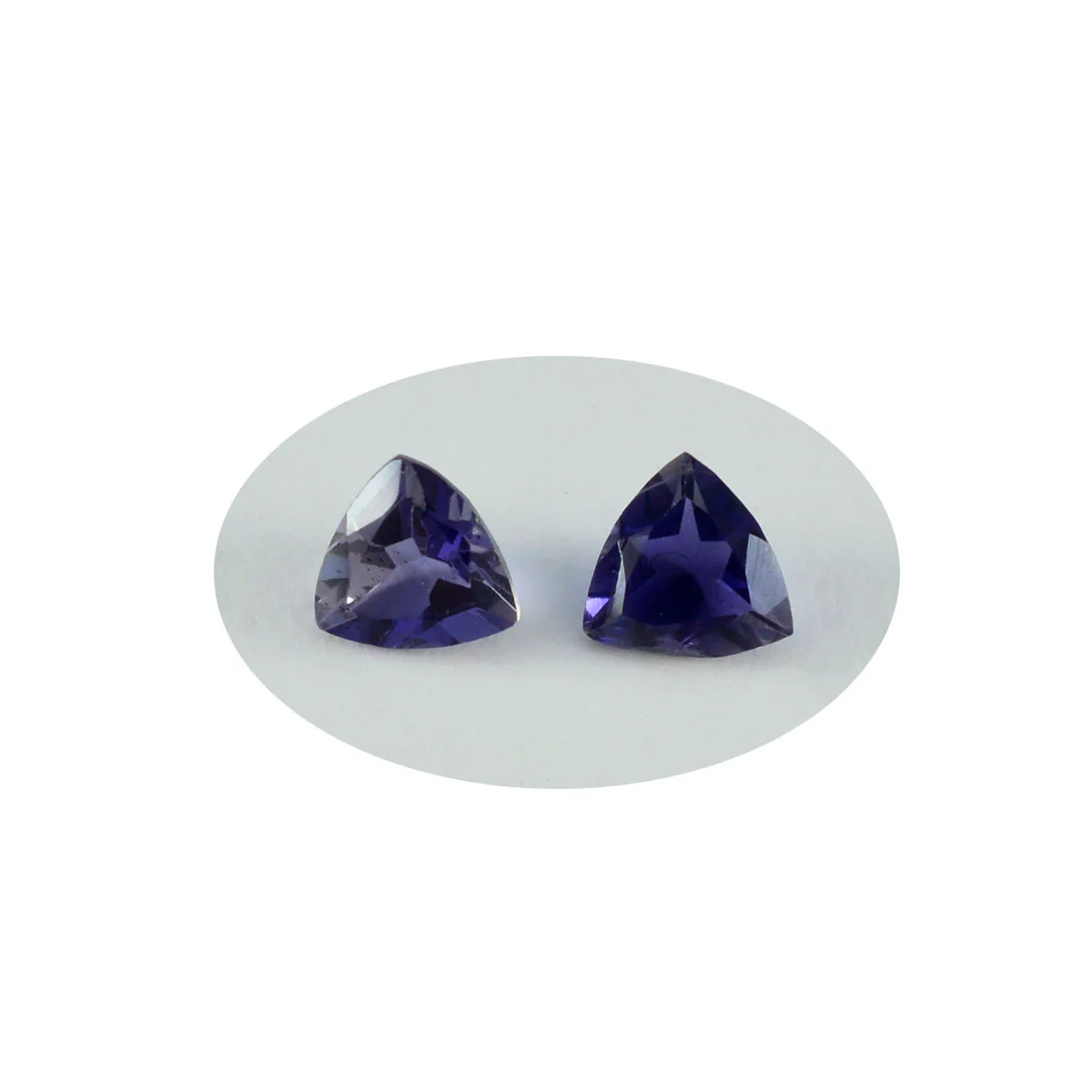 Iolite 1PC Tiny 5x5 MM Triangle Faceted Blue Sparkling Semi Precious Loose Gemstone
