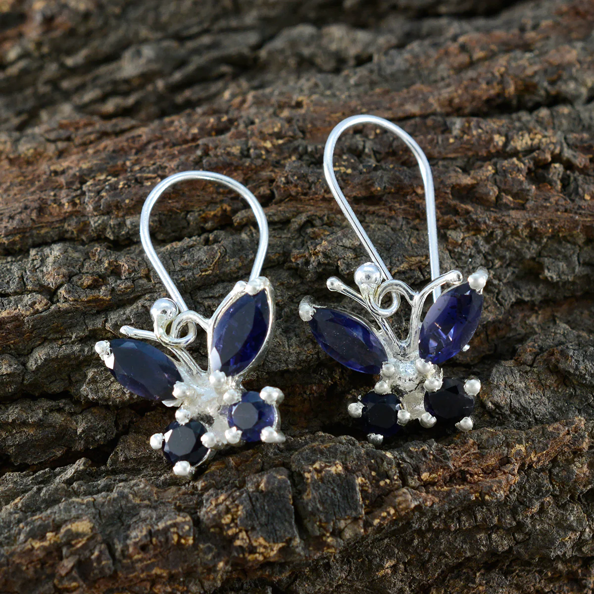 Iolite German Freya multiple Dangle Blue 92.5 Silver Earring - Image 3