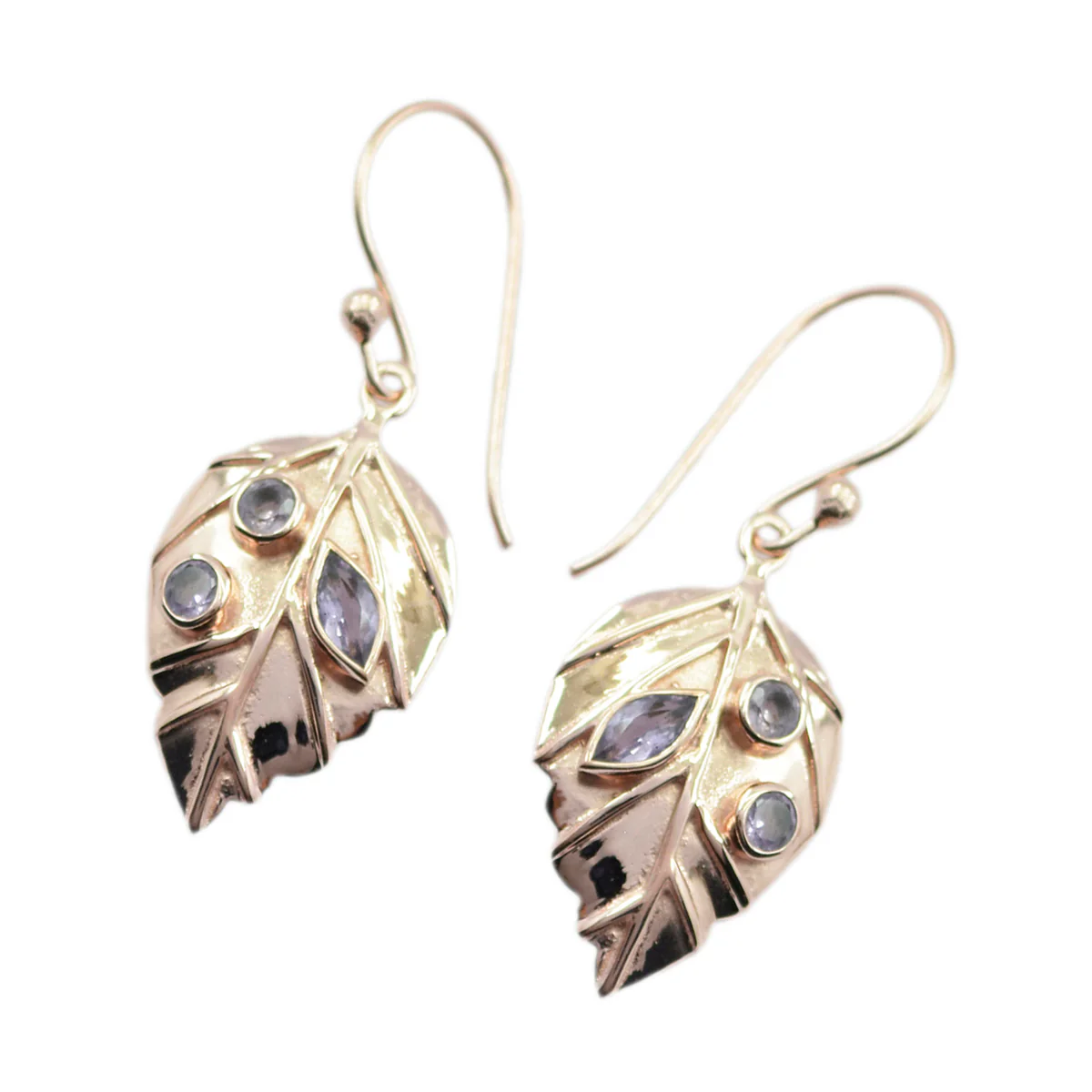Iolite Japanese Isabella multiple Dangle Blue Sterling Silver Earring - Image 2