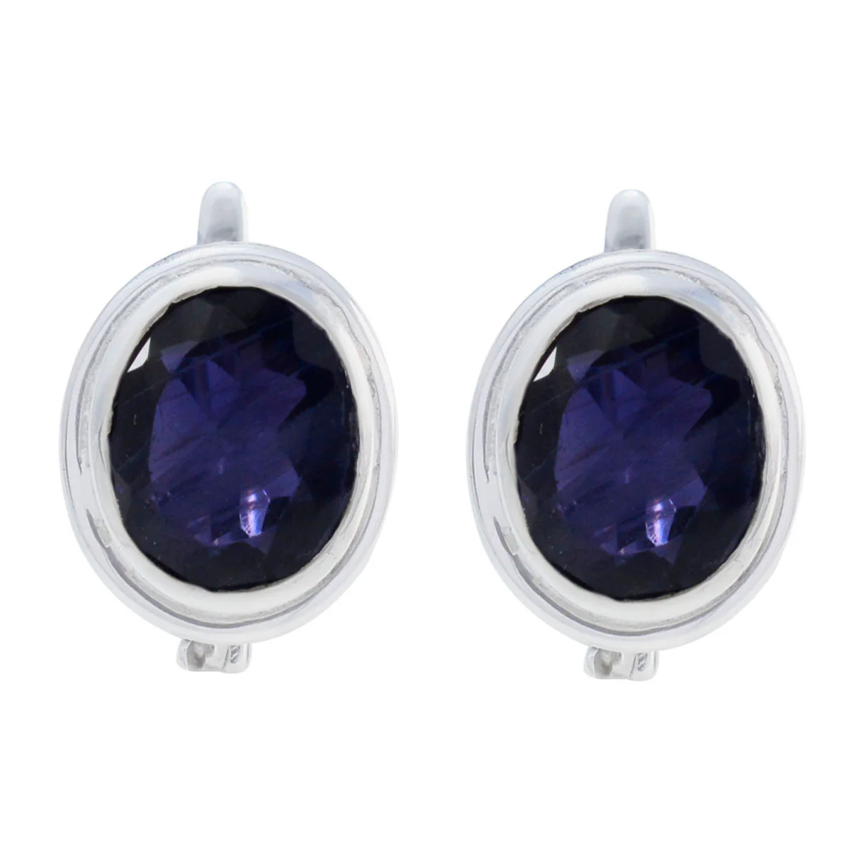 Iolite Japanese Isabella Solitaire Stud Blue 92.5 Silver Earring