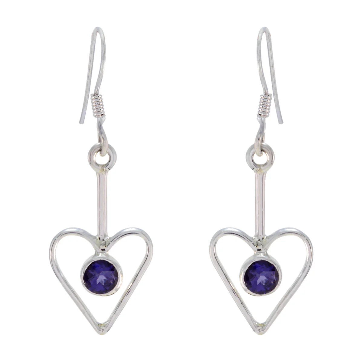Iolite Russian Audrey multiple Dangle Blue 925 Sterling Silver Earring