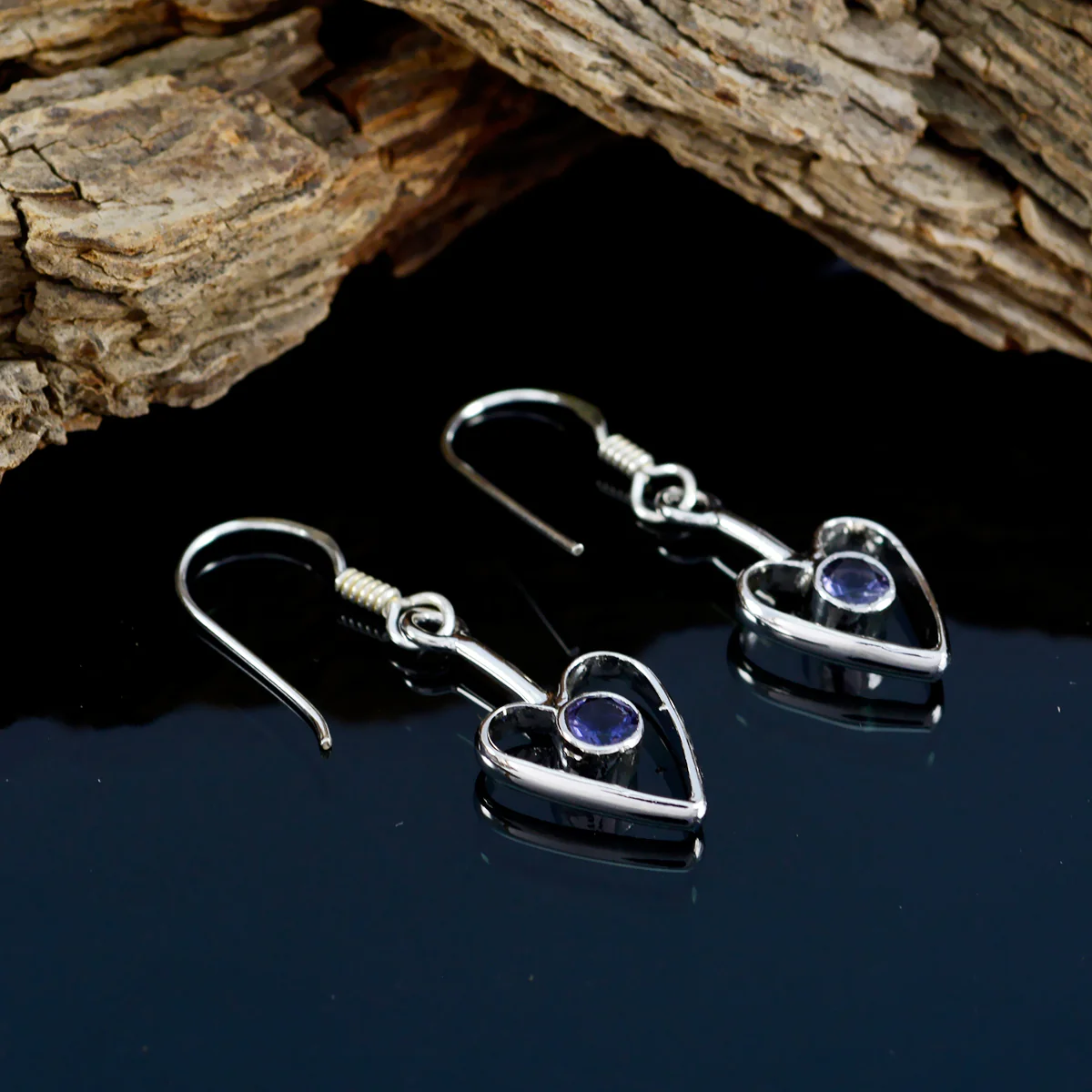 Iolite Russian Audrey multiple Dangle Blue 925 Sterling Silver Earring - Image 4