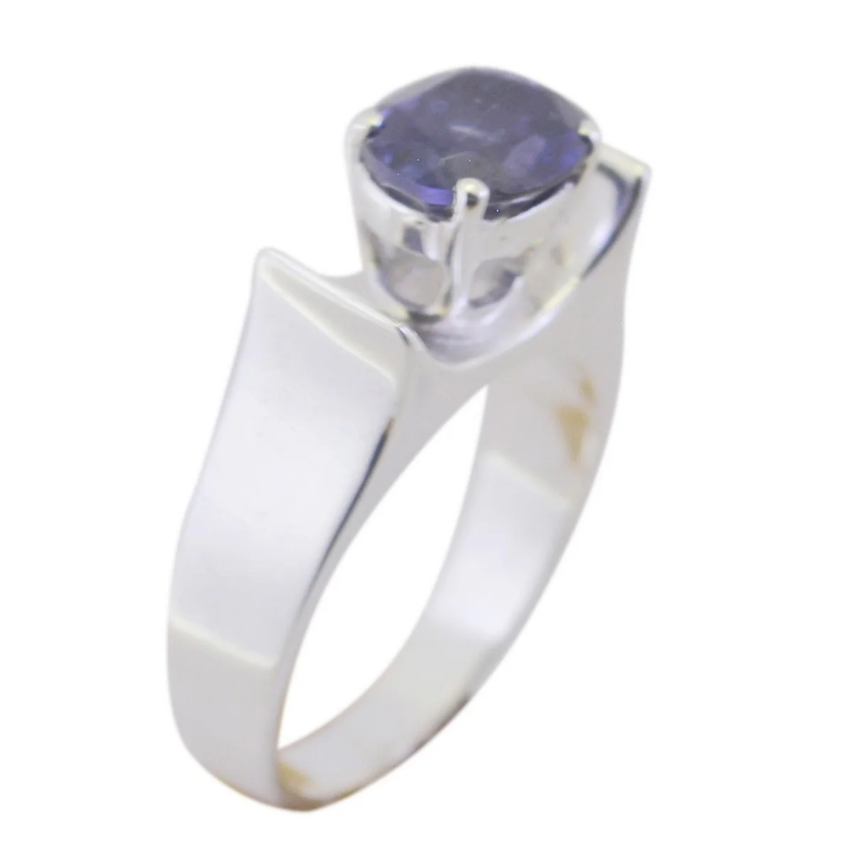Iolite Solitaire African 925 Sterling Silver Blue Gems Mid-weight Feminine Ring Jewellery - Image 2