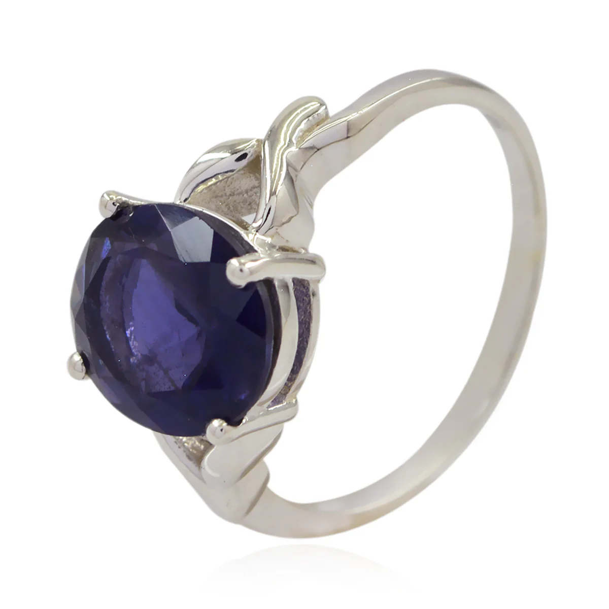 Iolite Solitaire Egyptian 925 Silver Blue Gemstone Featherlight Heritage Ring Jewellery - Image 3