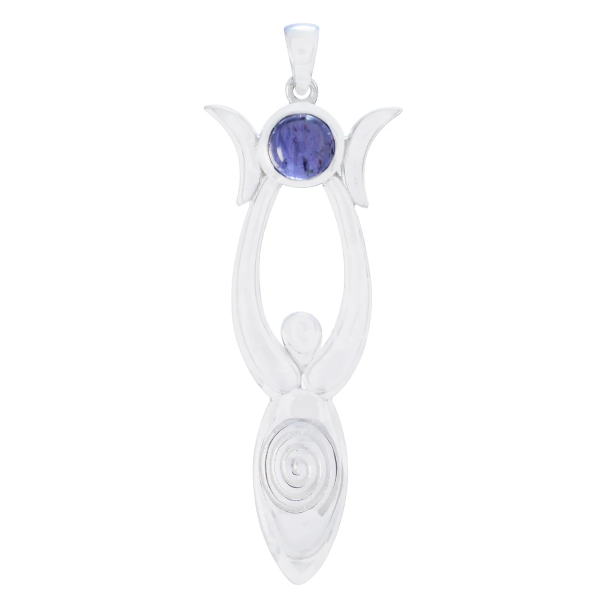Iolite Tiny Spanish 92.5 Silver Solitaire Ellie Trendy Blue Pendant Jewellery