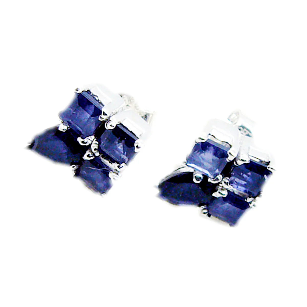 Iolite Turkish Freya multiple Stud Blue Silver Earring - Image 2