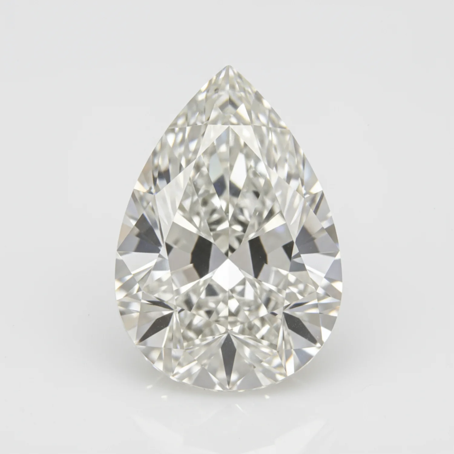 Lab Grown Diamond 1PC Chunky 12x16 MM Pear Faceted White Luster Man Made Loose Gemstones - Image 2