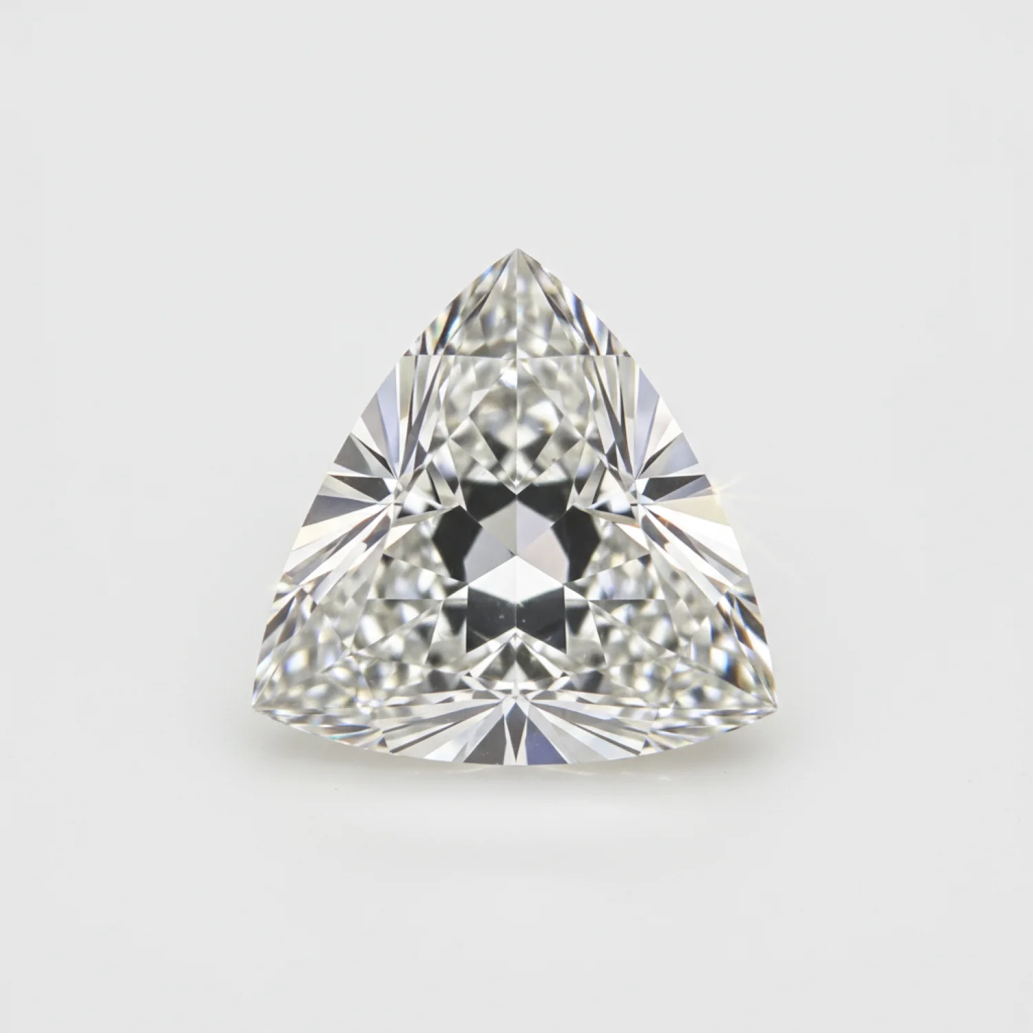 Lab Grown Diamond 1PC Chunky 14x14 MM Triangle Faceted White Genuine Man Made Loose Gems - Image 2
