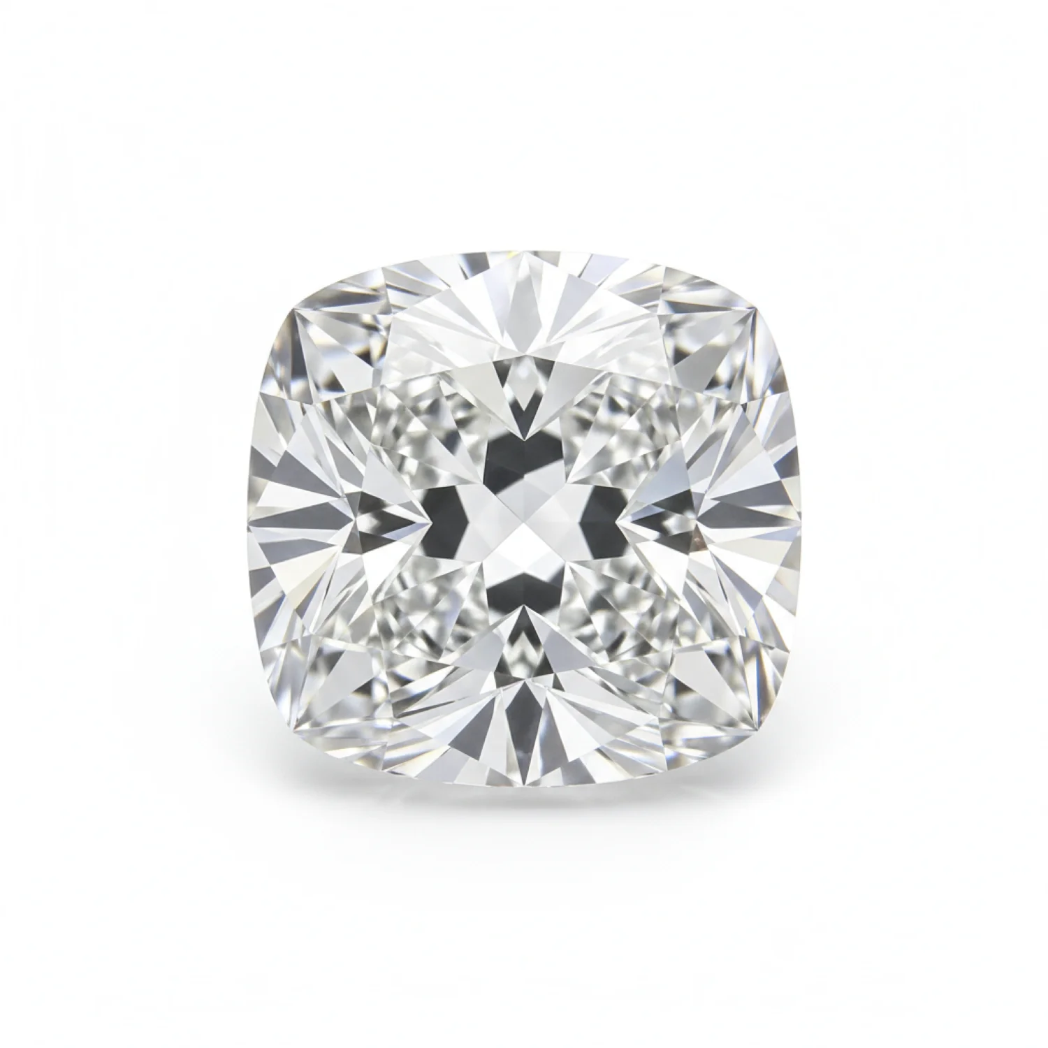 Lab Grown Diamond 1PC Chunky 16x16 MM Cushion Faceted White Pure Man Made Loose Gemstones