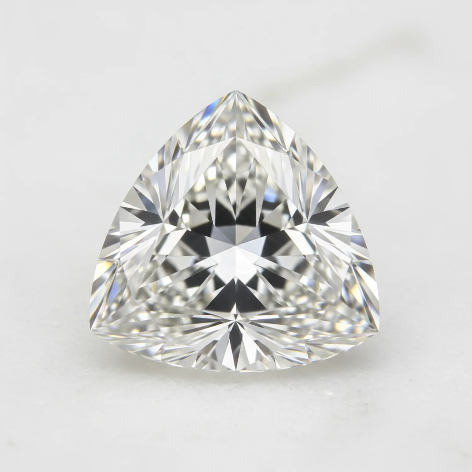 Lab Grown Diamond 1PC Chunky 16x16 MM Triangle Faceted White Pure Man Made Loose Gemstones - Image 2