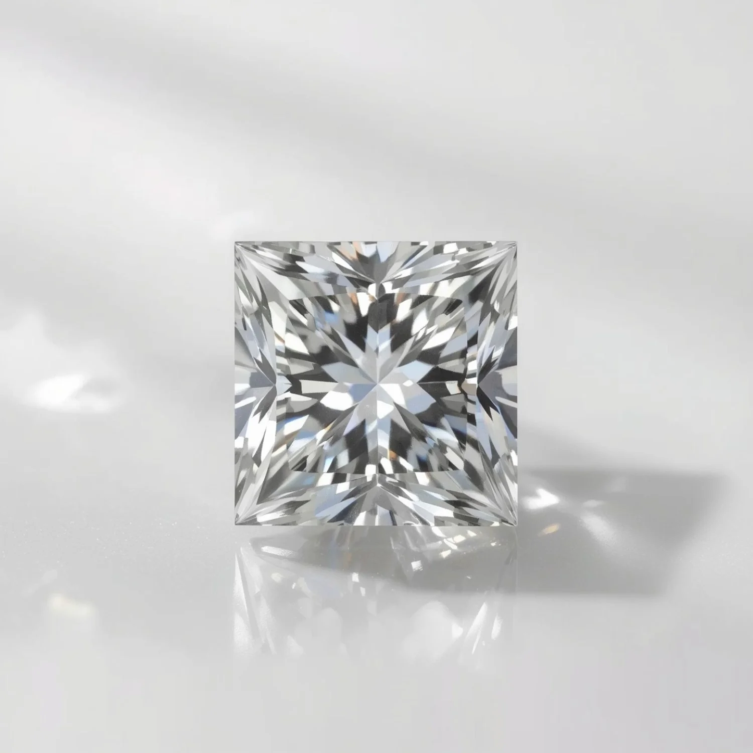 Lab Grown Diamond 1PC Large 10x10 MM Square Faceted White Shine Man Made Loose Gems - Image 2