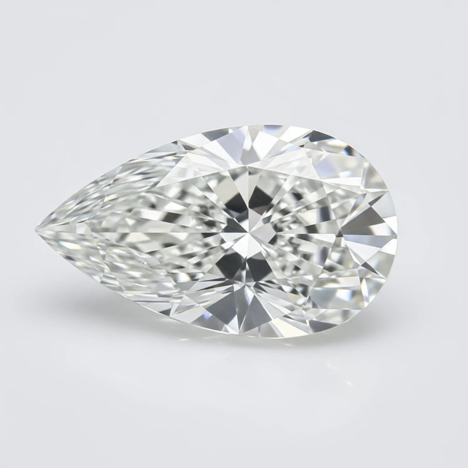 Lab Grown Diamond 1PC Large 10x12 MM Pear Faceted White Polished Man Made Loose Gems - Image 2
