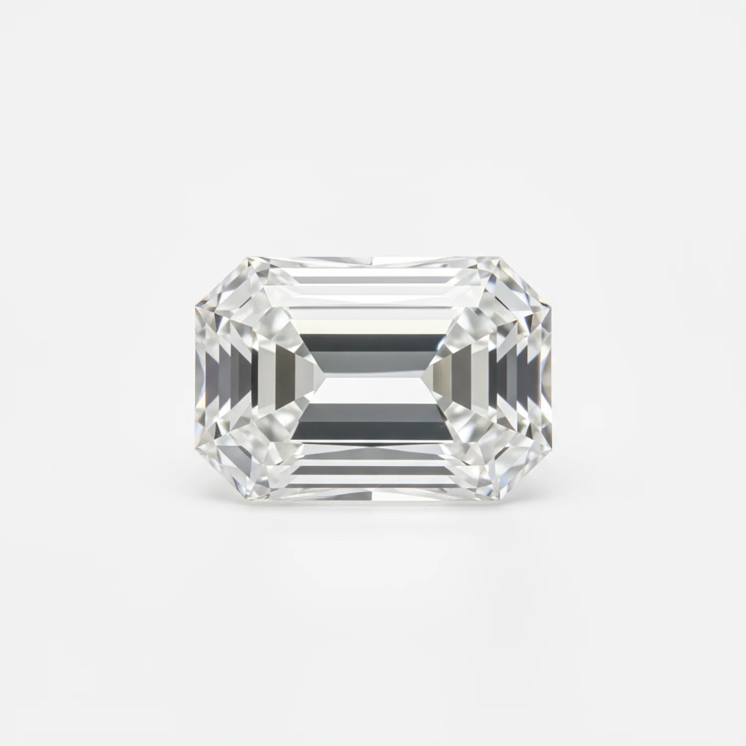 Lab Grown Diamond 1PC Large 8x12 MM Emerald Faceted White Superior Man Made Loose Gemstone - Image 2