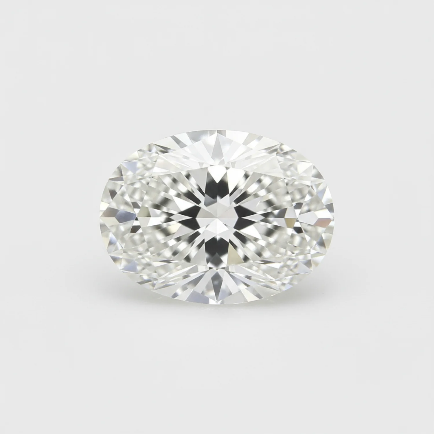 Lab Grown Diamond 1PC Large 8x12 MM Oval Faceted White Lustrous Man Made Loose Gemstone - Image 2