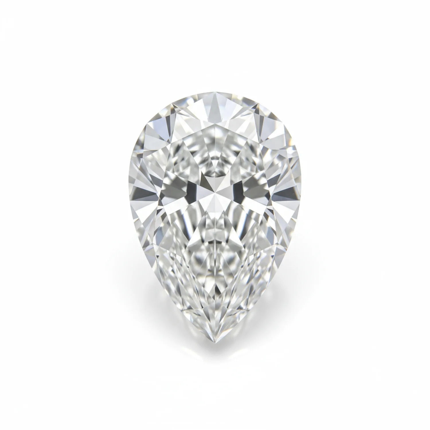 Lab Grown Diamond 1PC Medium 8x10 MM Pear Faceted White Fiery Man Made Loose Gemstone
